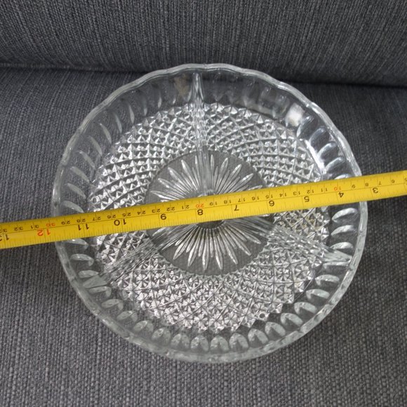 Glass Three Section Serving Dish - Picture 6 of 7